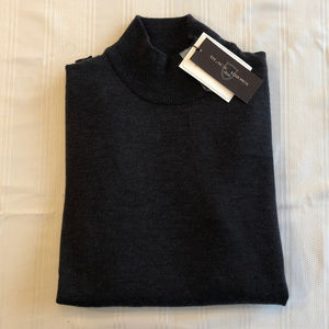 Black Brown1826 Dark Grey Wool Trutle Neck Sweater